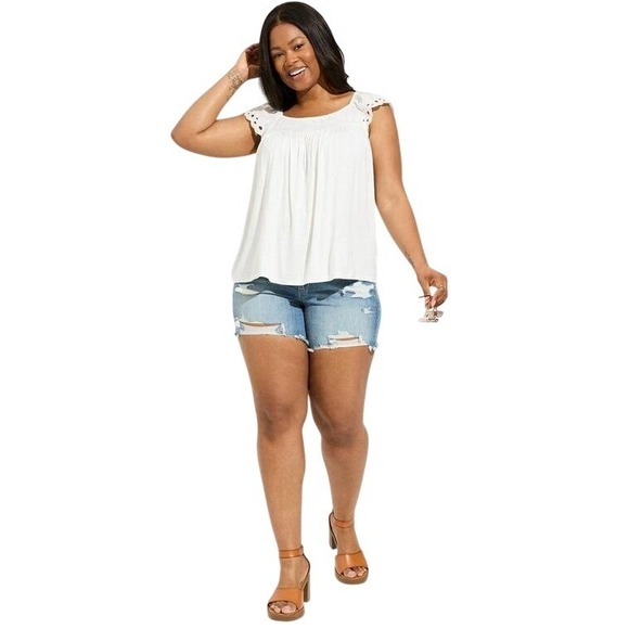 NWT Torrid Knit Square Neck Eyelet Top 2X - Picture 2 of 11